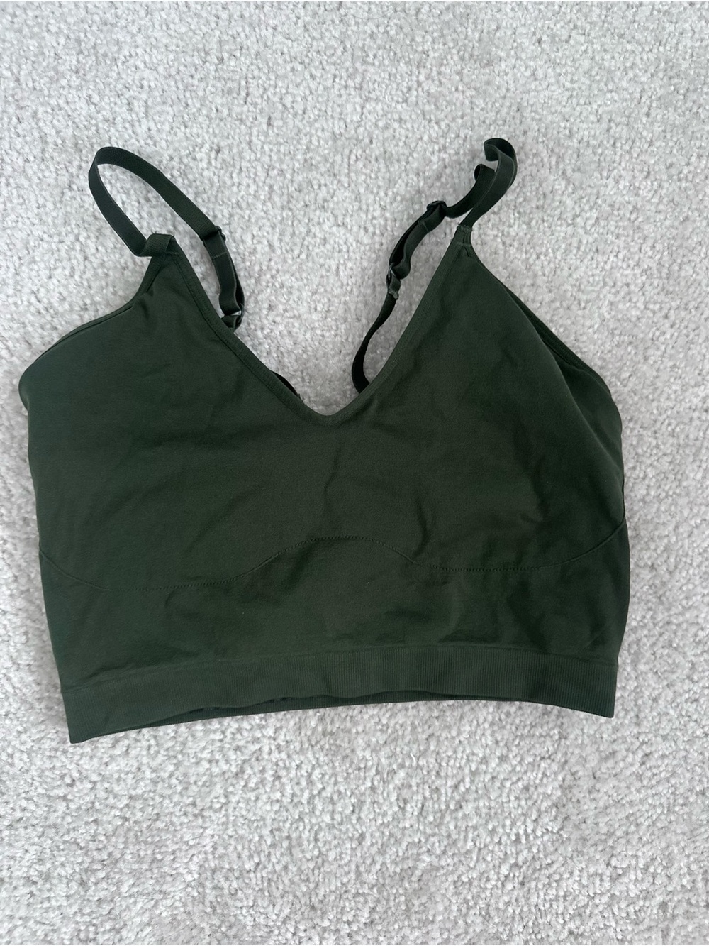 Yitty Women’s Seamless Crop Top Olive Green Size XL/XXL